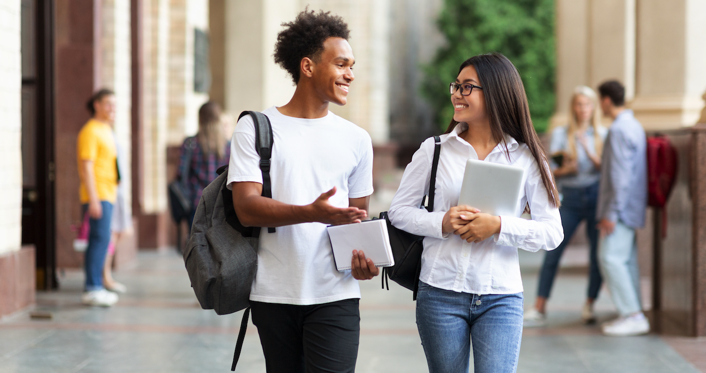 Two Students on Collage Campus