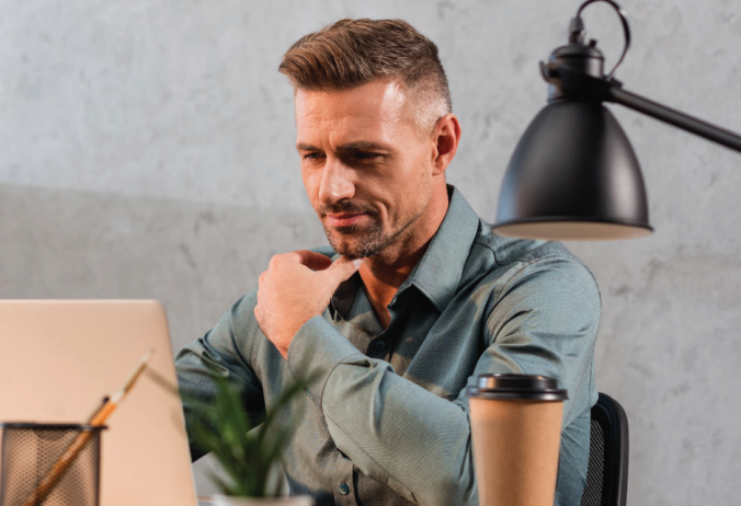 Man on Computer