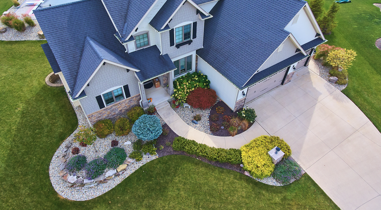 Aerial View of Residential Home